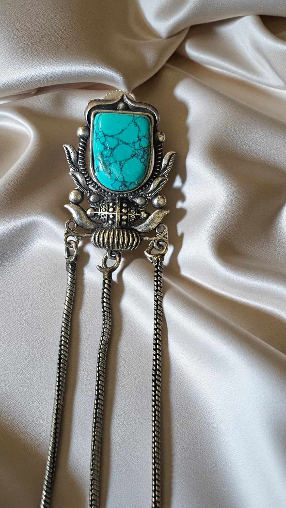 Heritage Turquoise Tribal Long Earrings