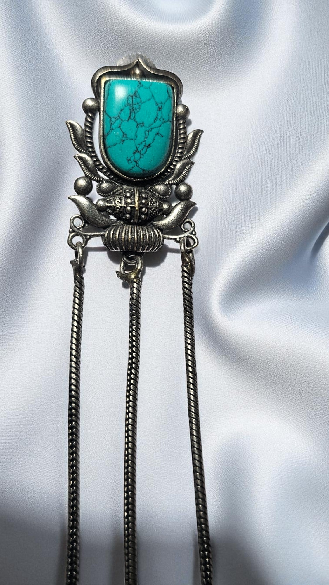 Heritage Turquoise Tribal Long Earrings