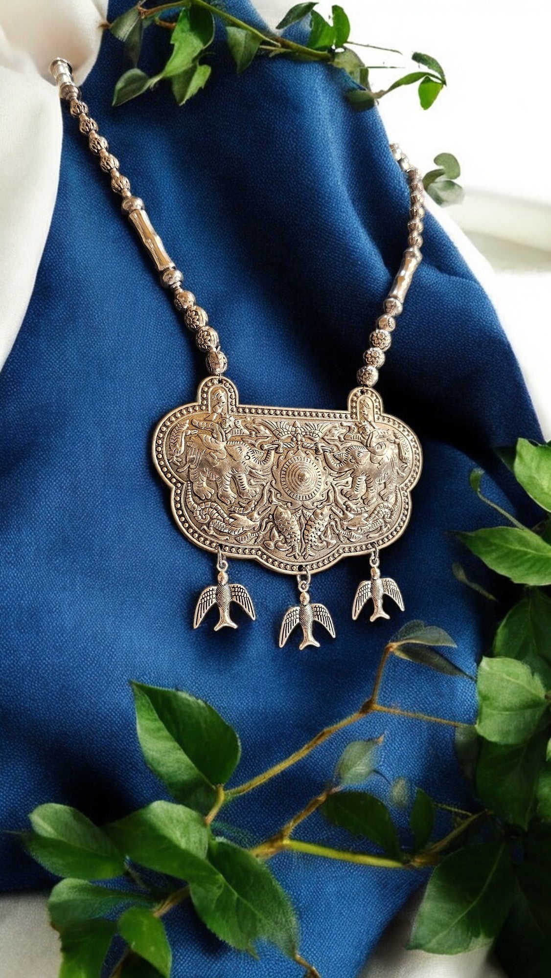 Royal Heritage Oxidised Statement Necklace