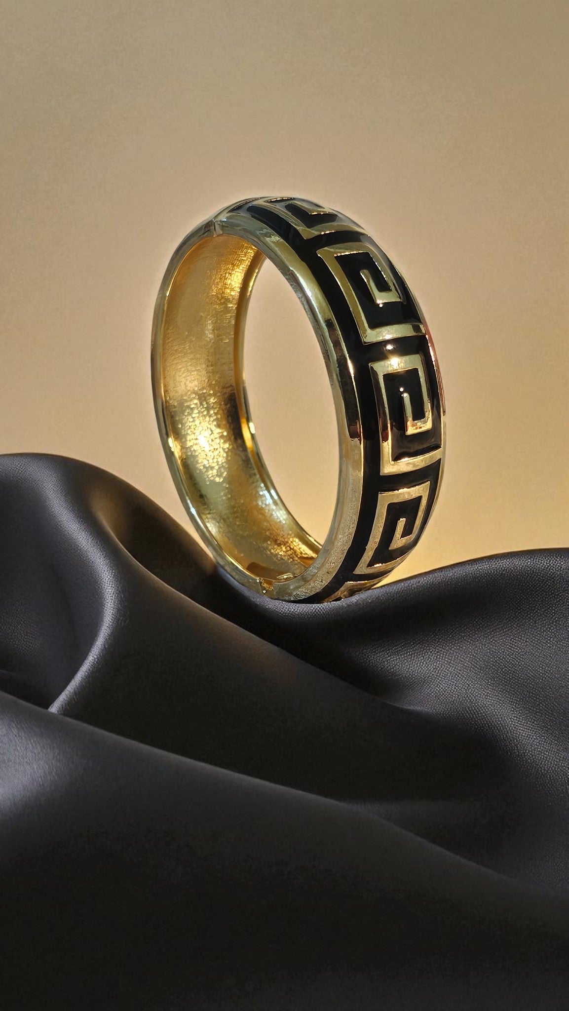 Midnight Maze Enamel Bangle