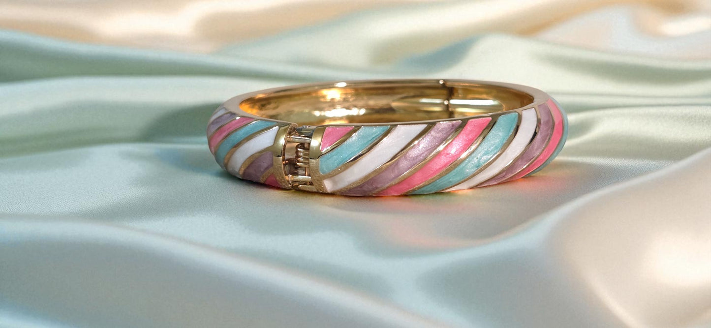 Candy Swirl Enamel Bangle