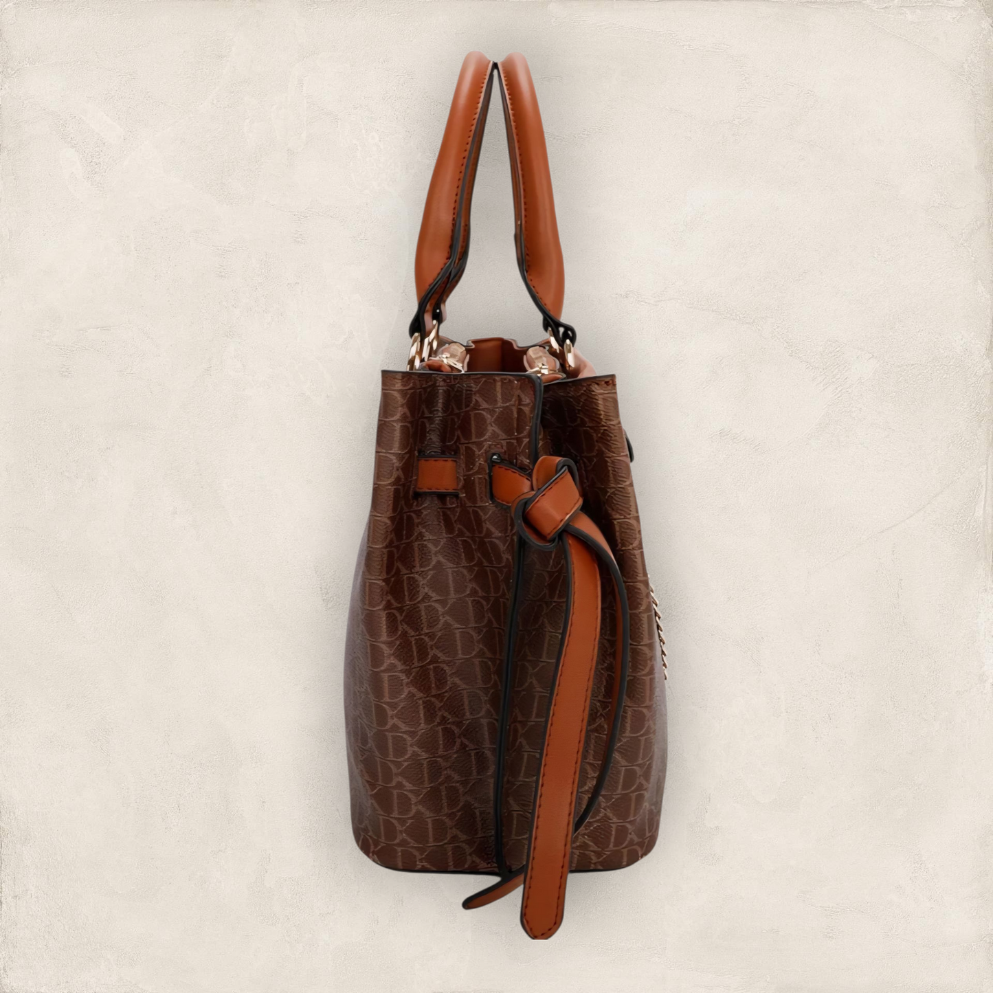 Diana Korr - Typography Printed Structured Handheld Bag