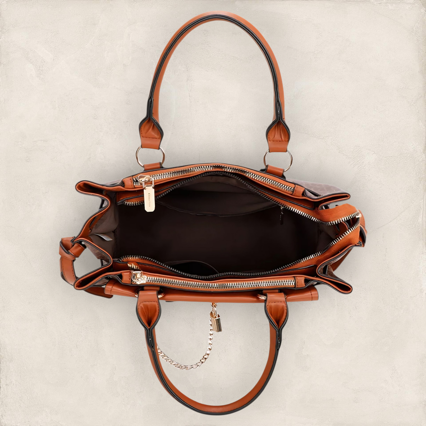 Diana Korr - Typography Printed Structured Handheld Bag
