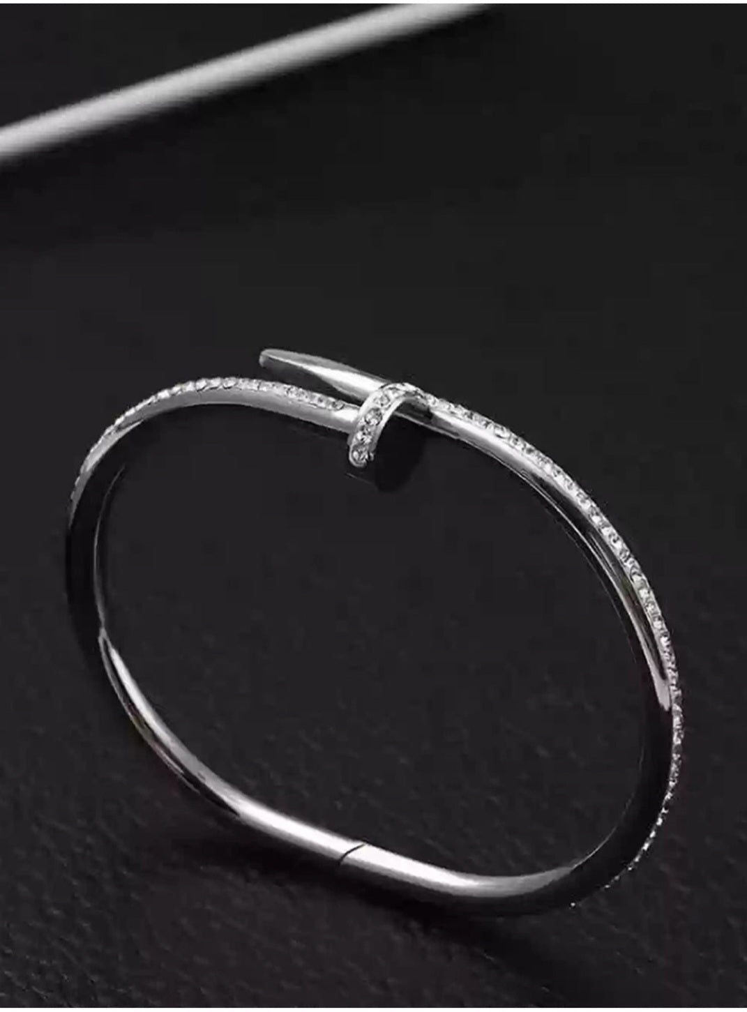 Silver Plated Stainless Steel AD Studded