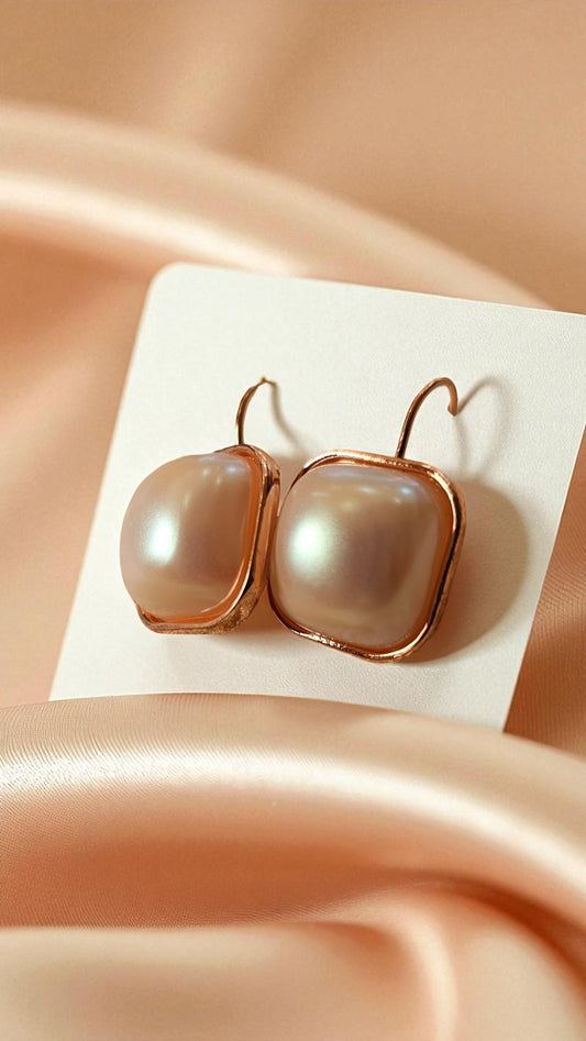 Lustrous Pearl Charm Earrings
