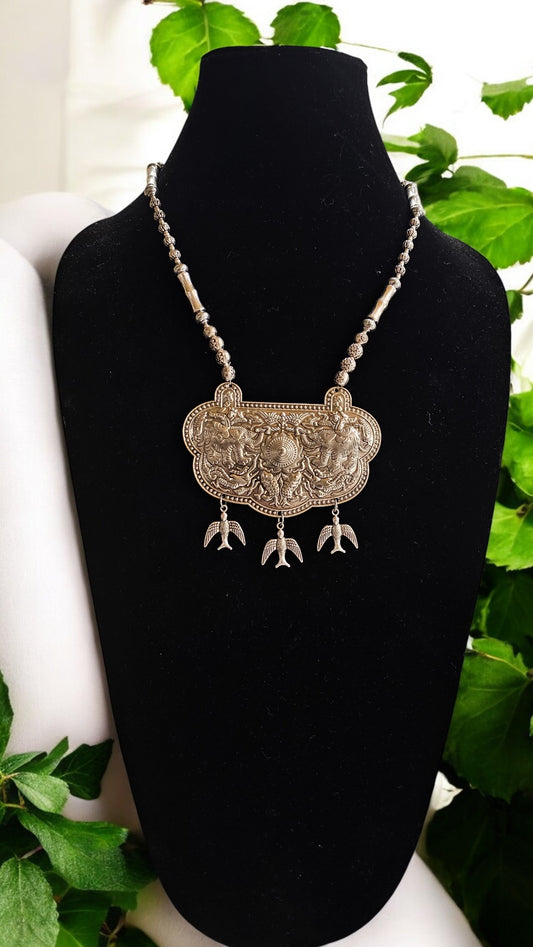 Royal Heritage Oxidised Statement Necklace