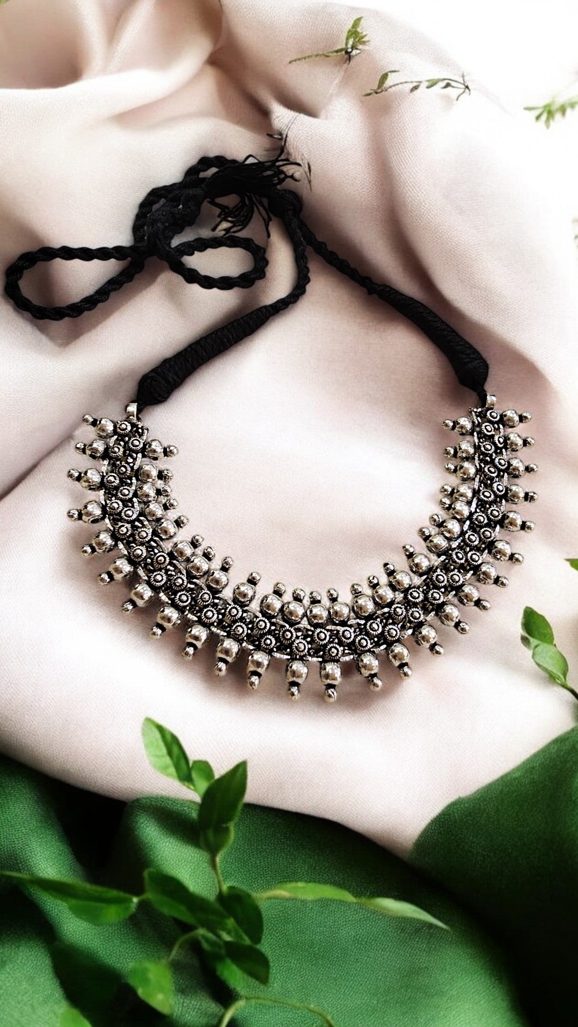 Tribal Charm Oxidised Choker Necklace