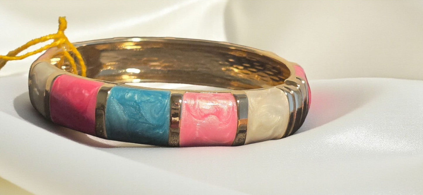 Enamel Charm Bangle (Multicolour)