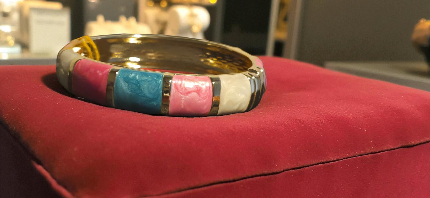 Enamel Charm Bangle (Multicolour)