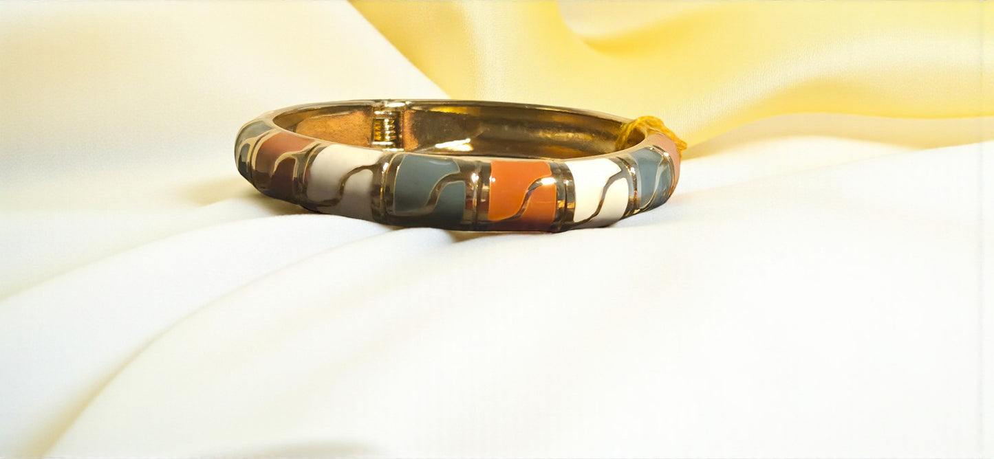 Mosaic Wave Enamel Bangle