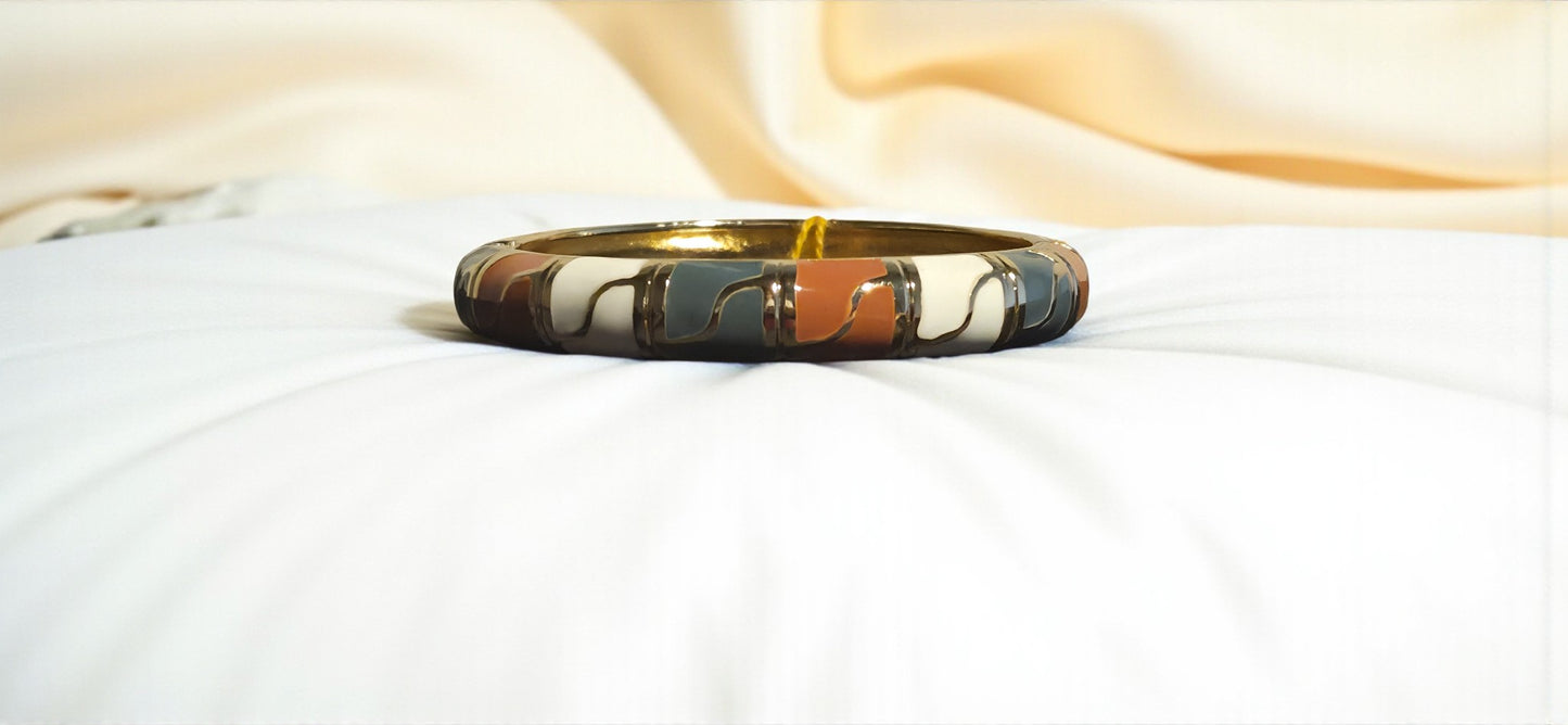 Mosaic Wave Enamel Bangle