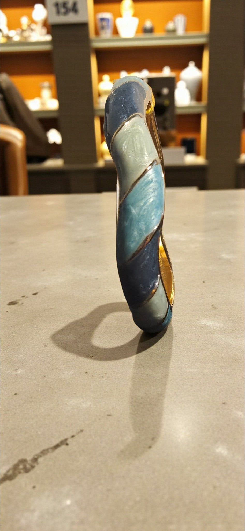 Twilight Wave Enamel Bangle