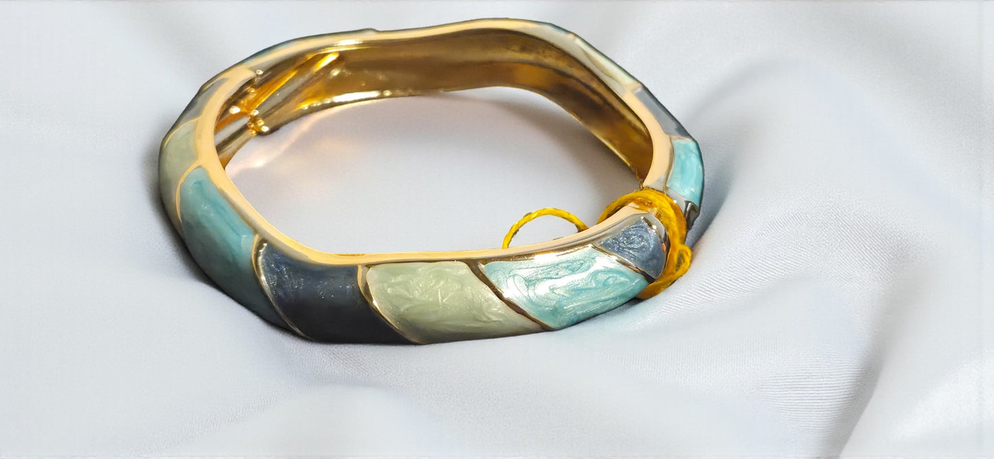 Twilight Wave Enamel Bangle