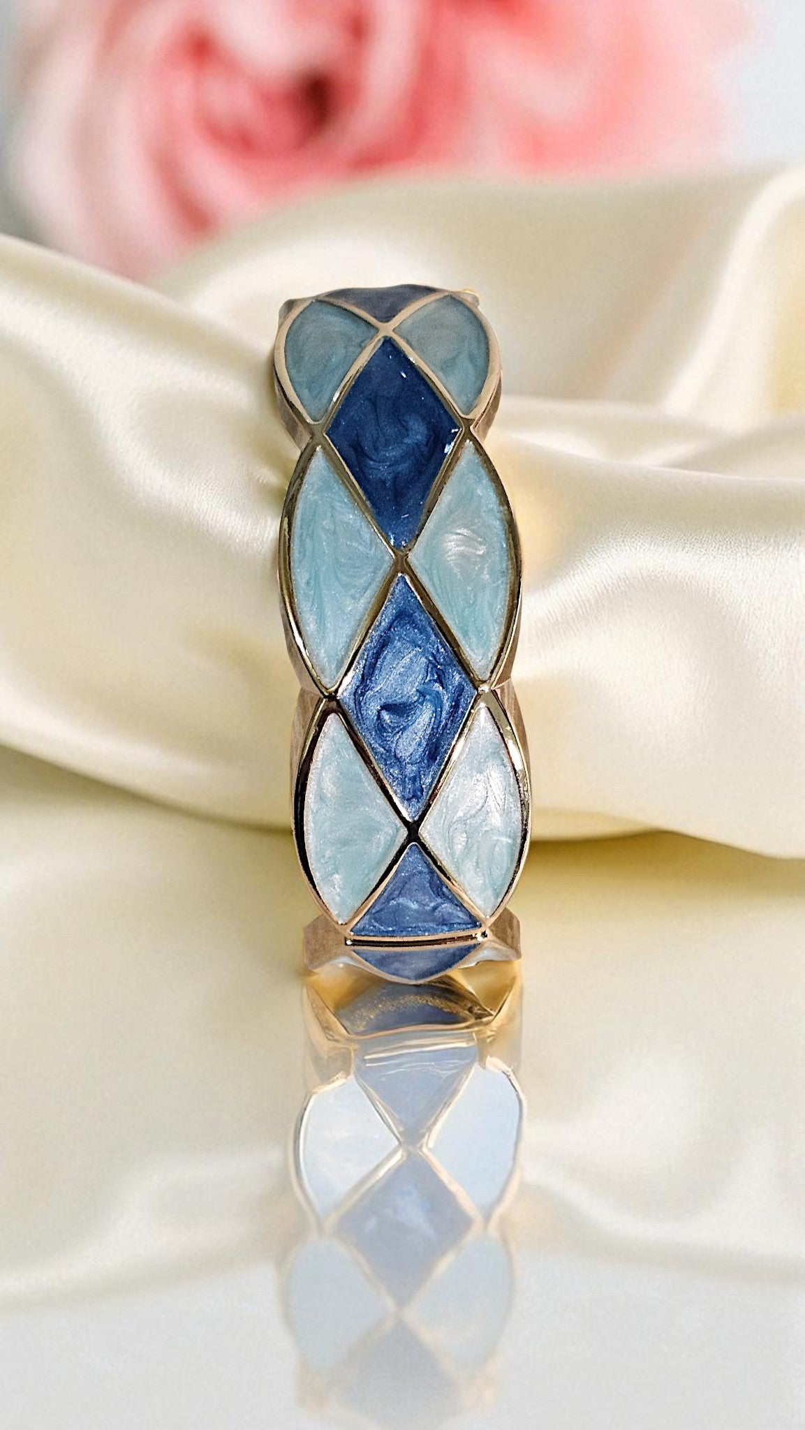 Sapphire Mist Enamel Bangle