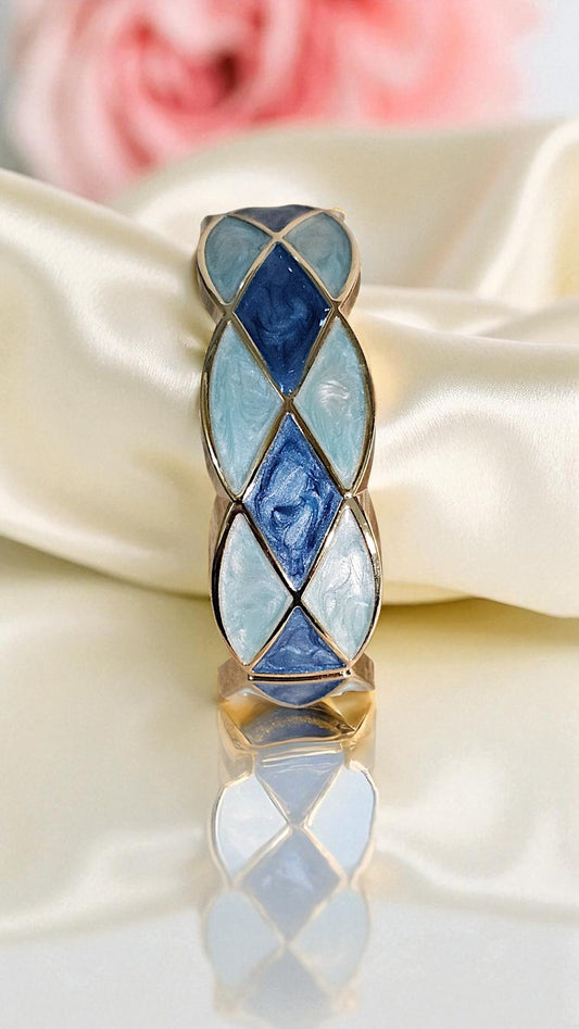 Sapphire Mist Enamel Bangle
