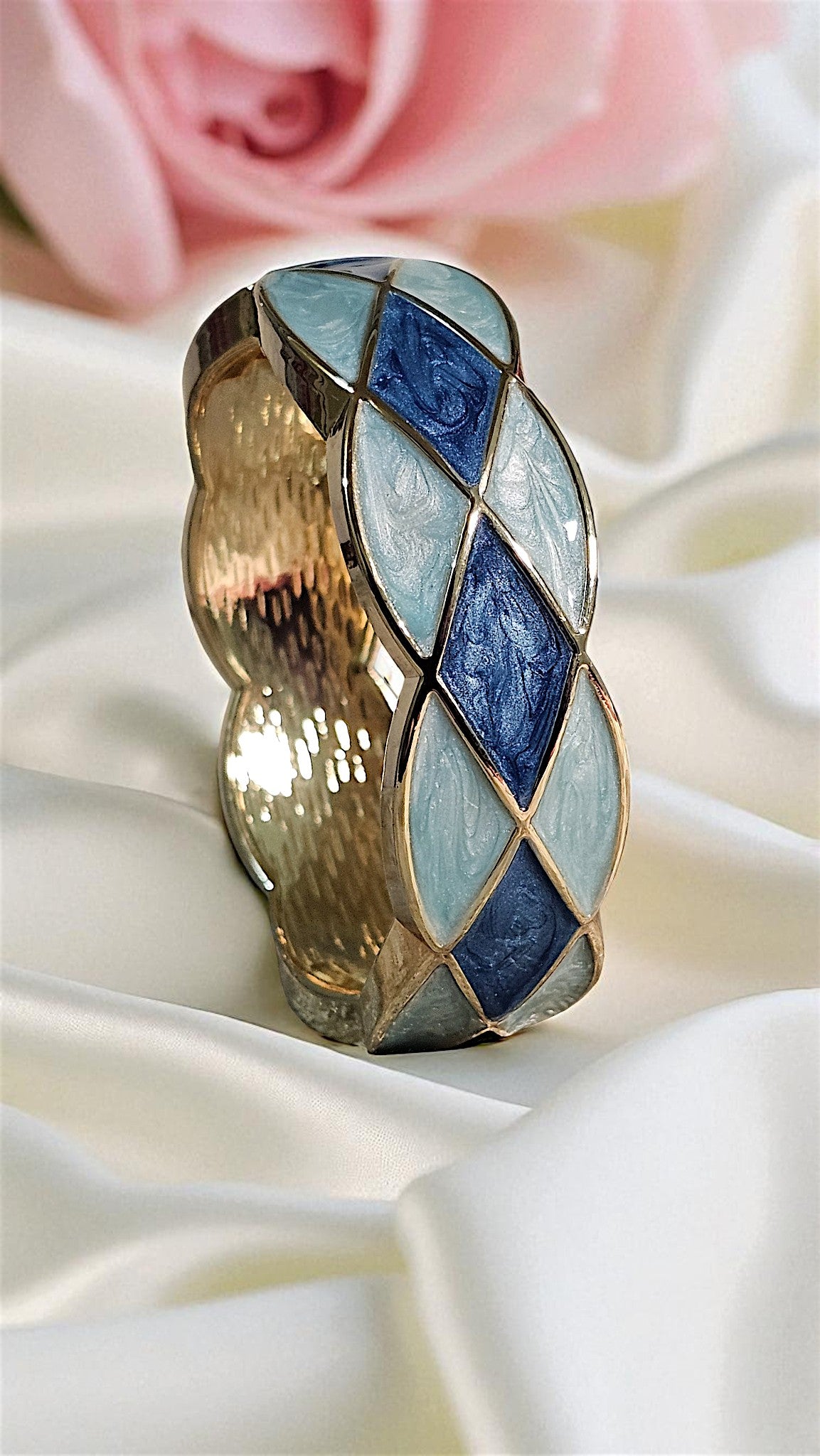 Sapphire Mist Enamel Bangle