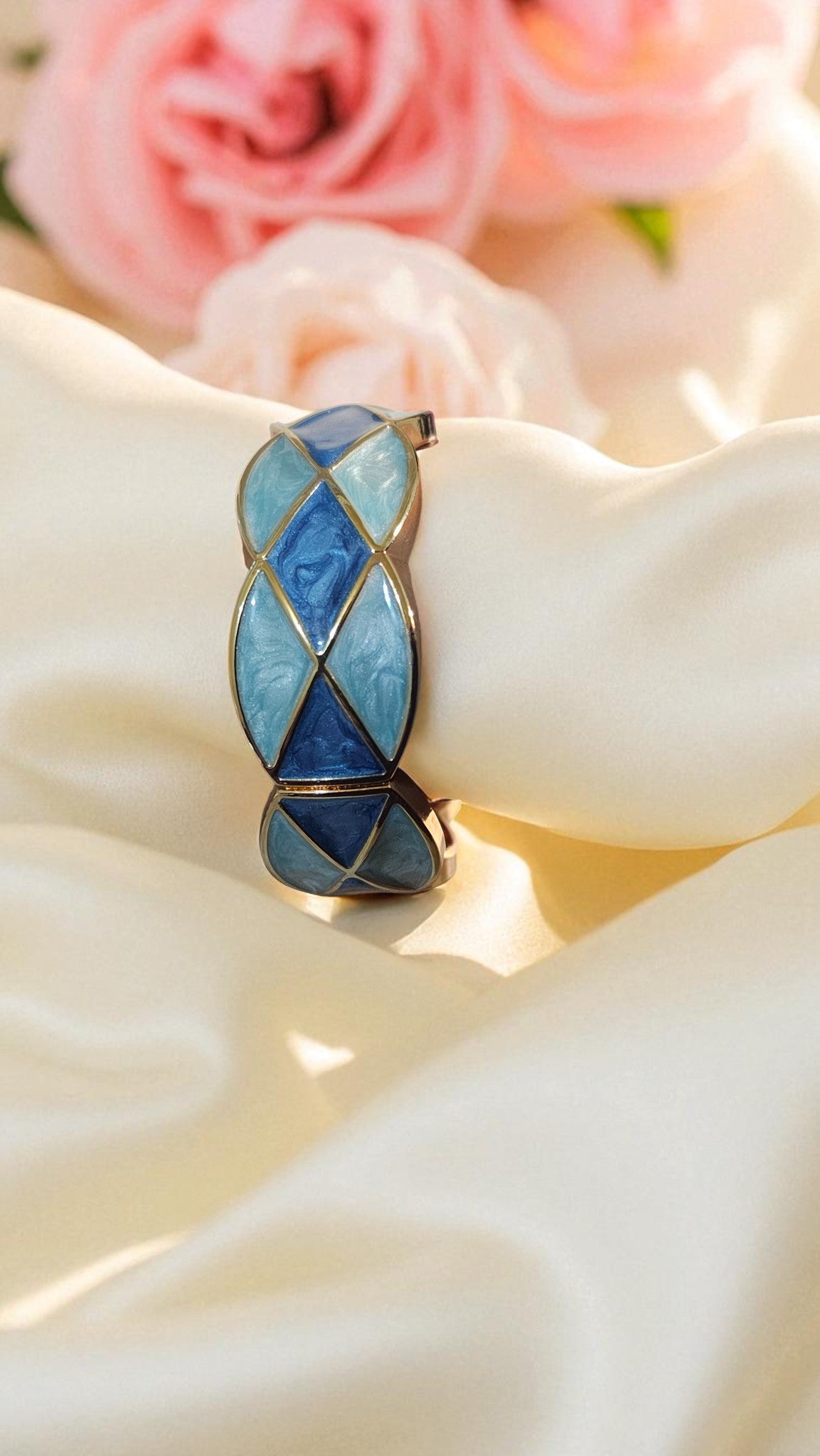 Sapphire Mist Enamel Bangle