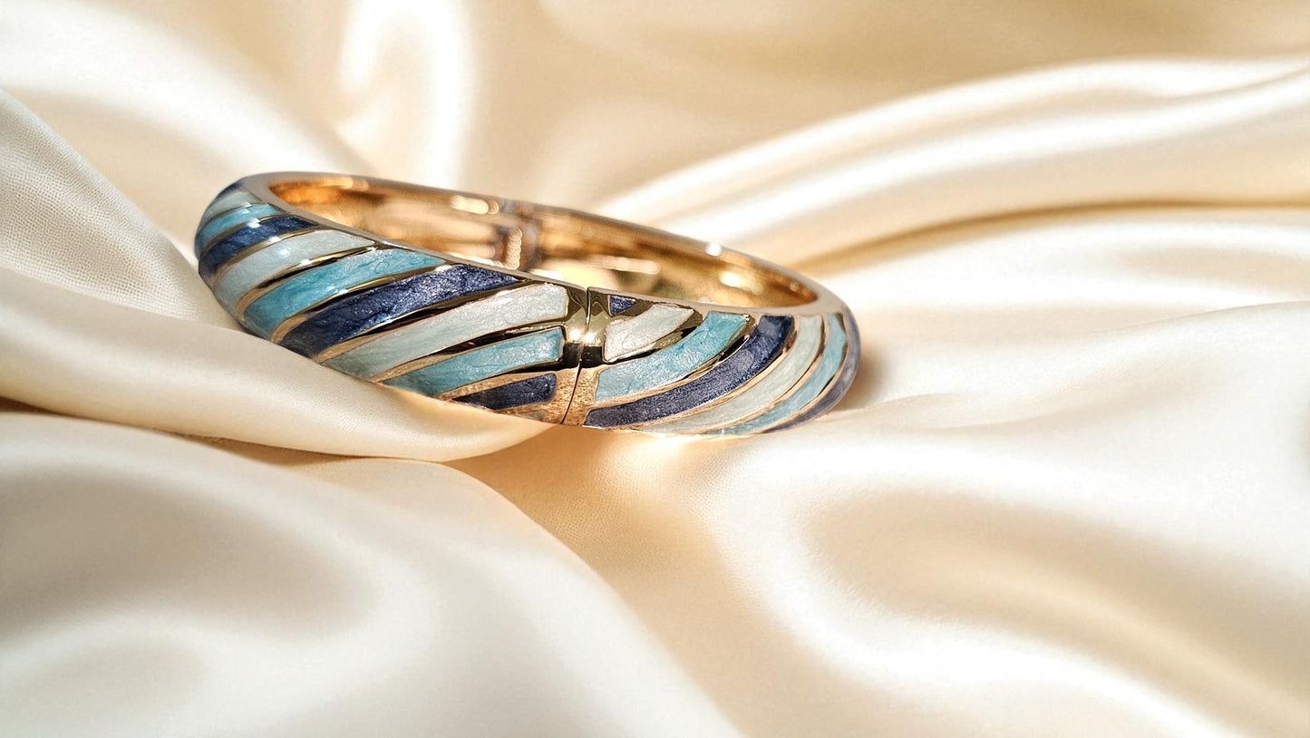 Ocean Wave Enamel Bangle