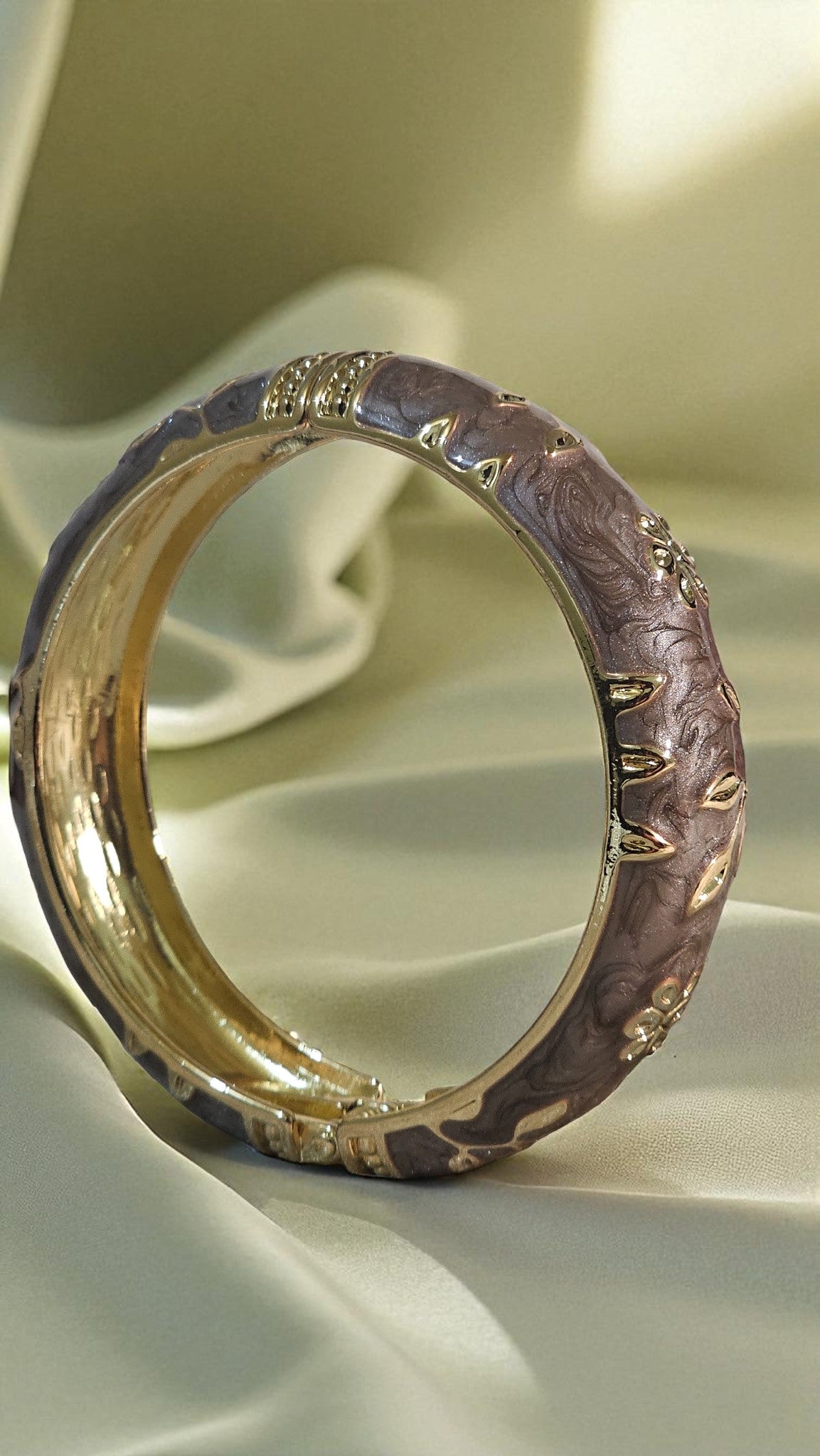 Golden Floral Vine Bangle