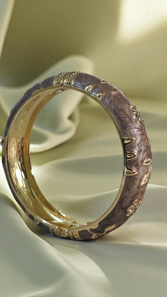 Golden Floral Vine Bangle