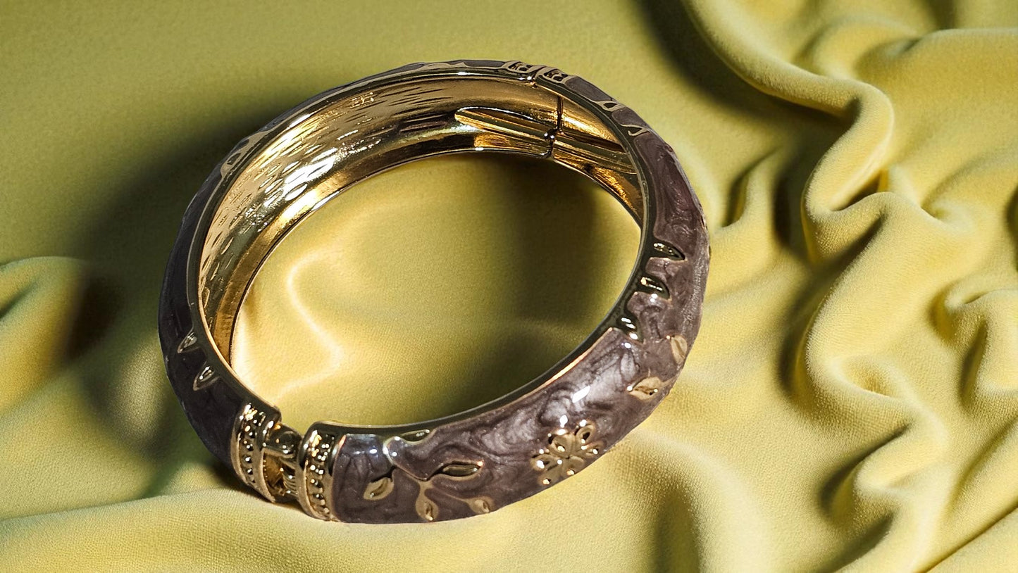 Golden Floral Vine Bangle