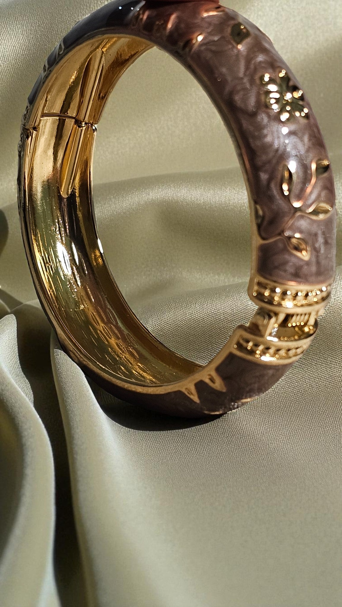 Golden Floral Vine Bangle