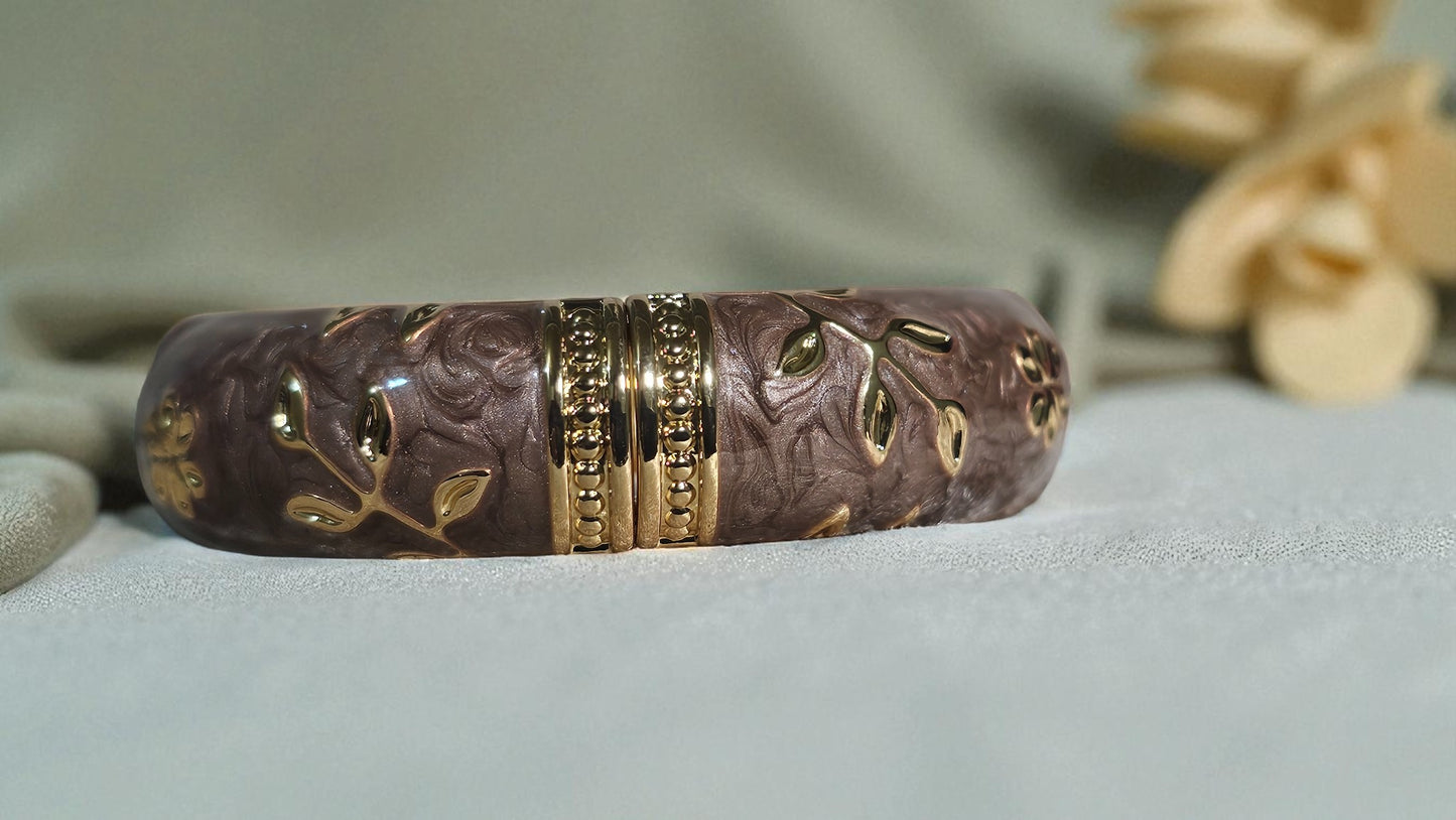 Golden Floral Vine Bangle