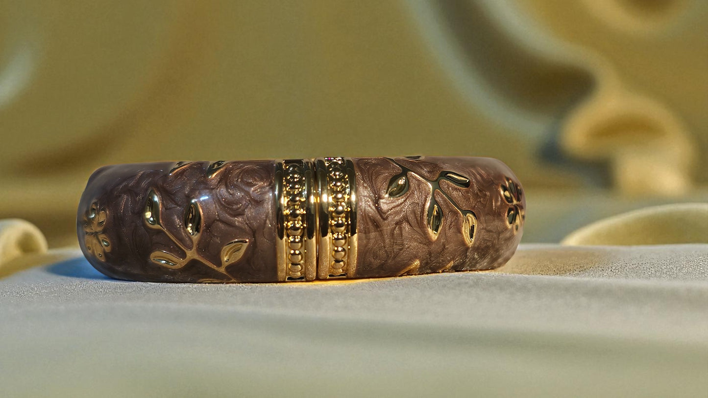 Golden Floral Vine Bangle