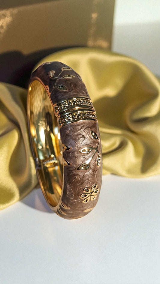 Golden Floral Vine Bangle