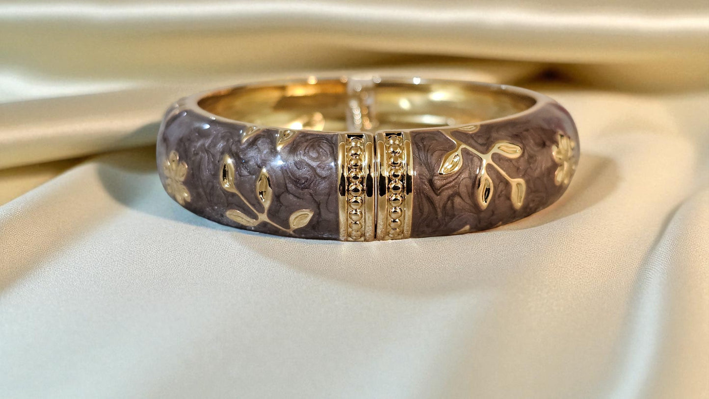 Golden Floral Vine Bangle