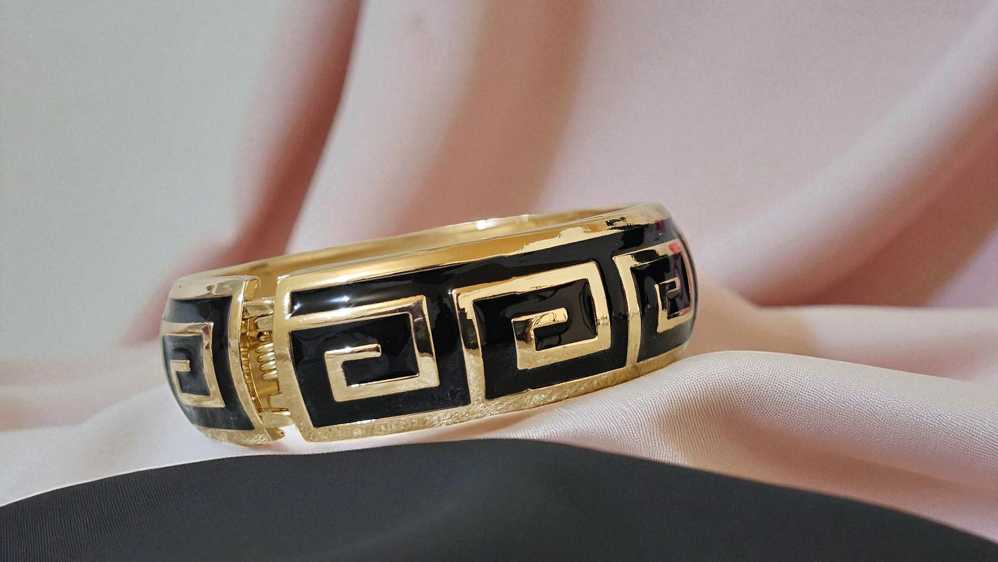 Midnight Maze Enamel Bangle