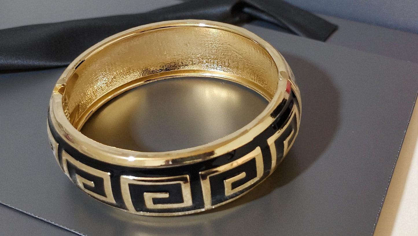 Midnight Maze Enamel Bangle