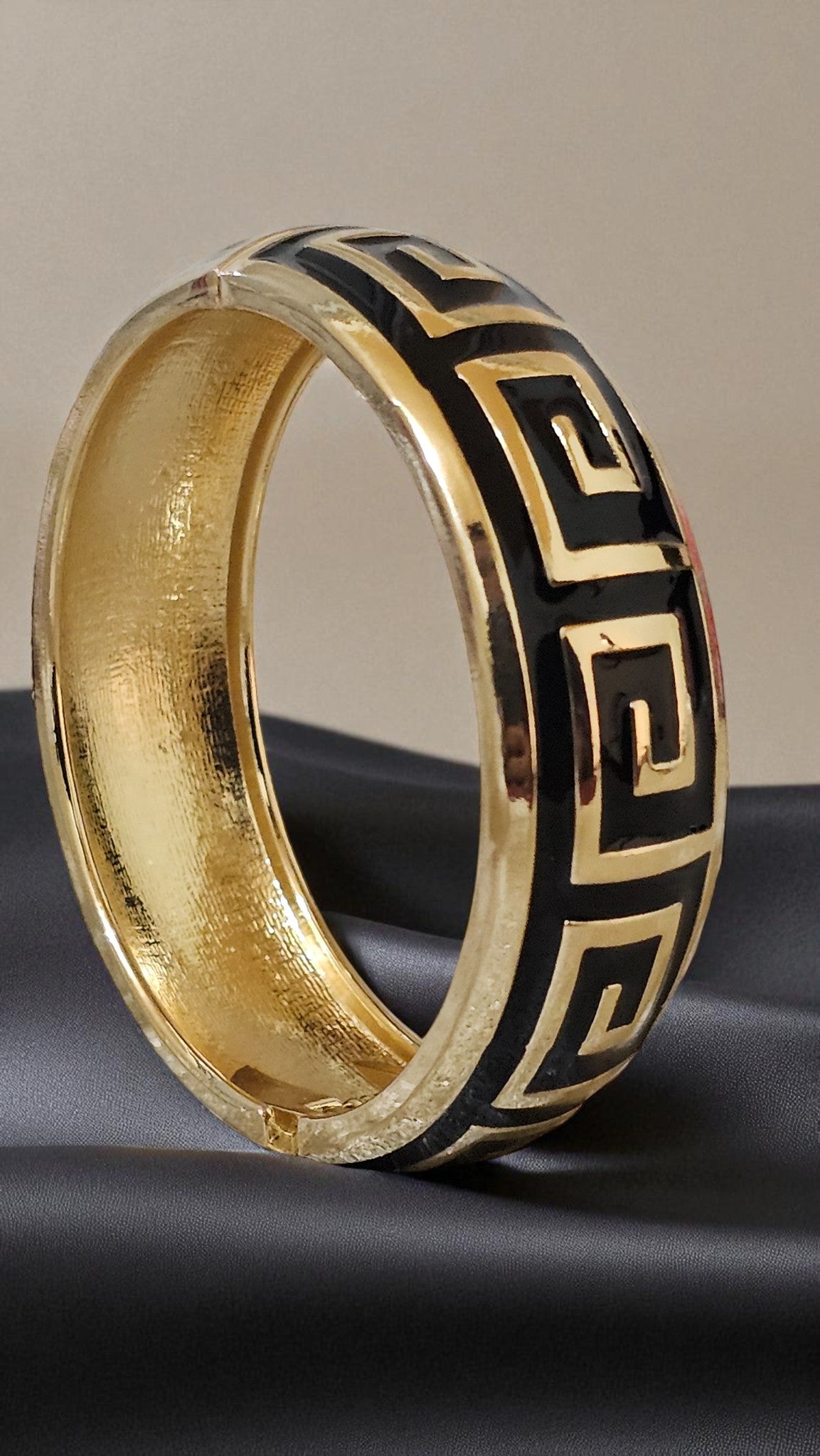 Midnight Maze Enamel Bangle