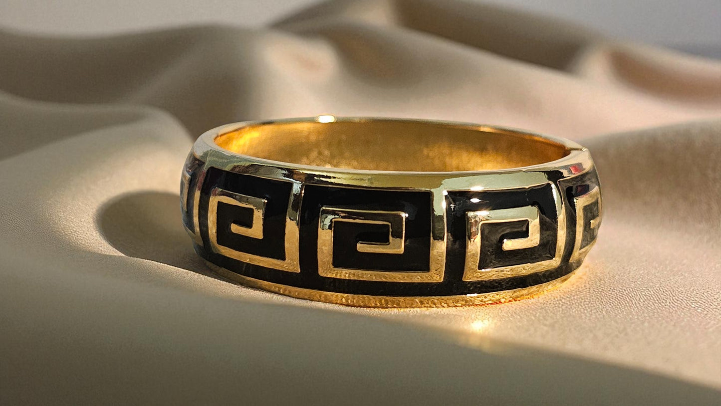 Midnight Maze Enamel Bangle