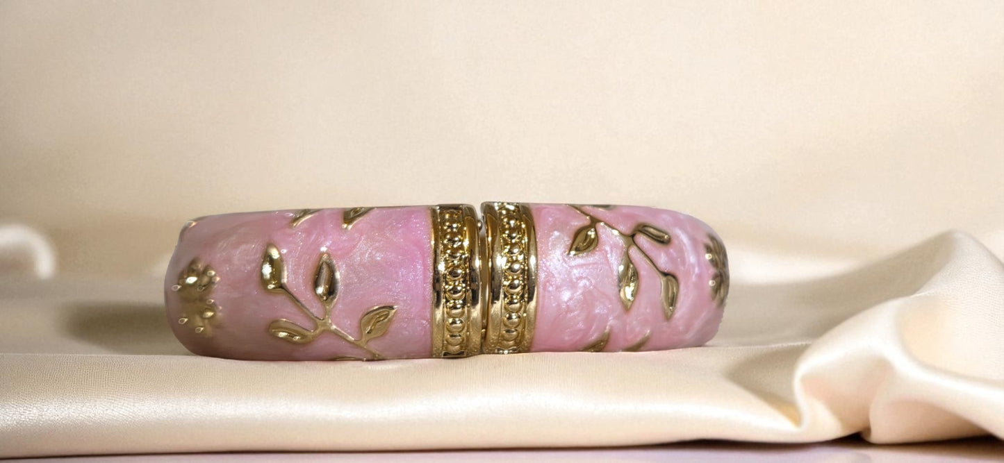 Rose Bloom Enamel Bangle