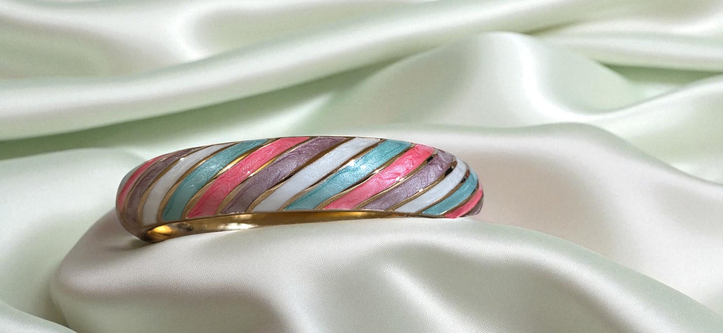 Candy Swirl Enamel Bangle