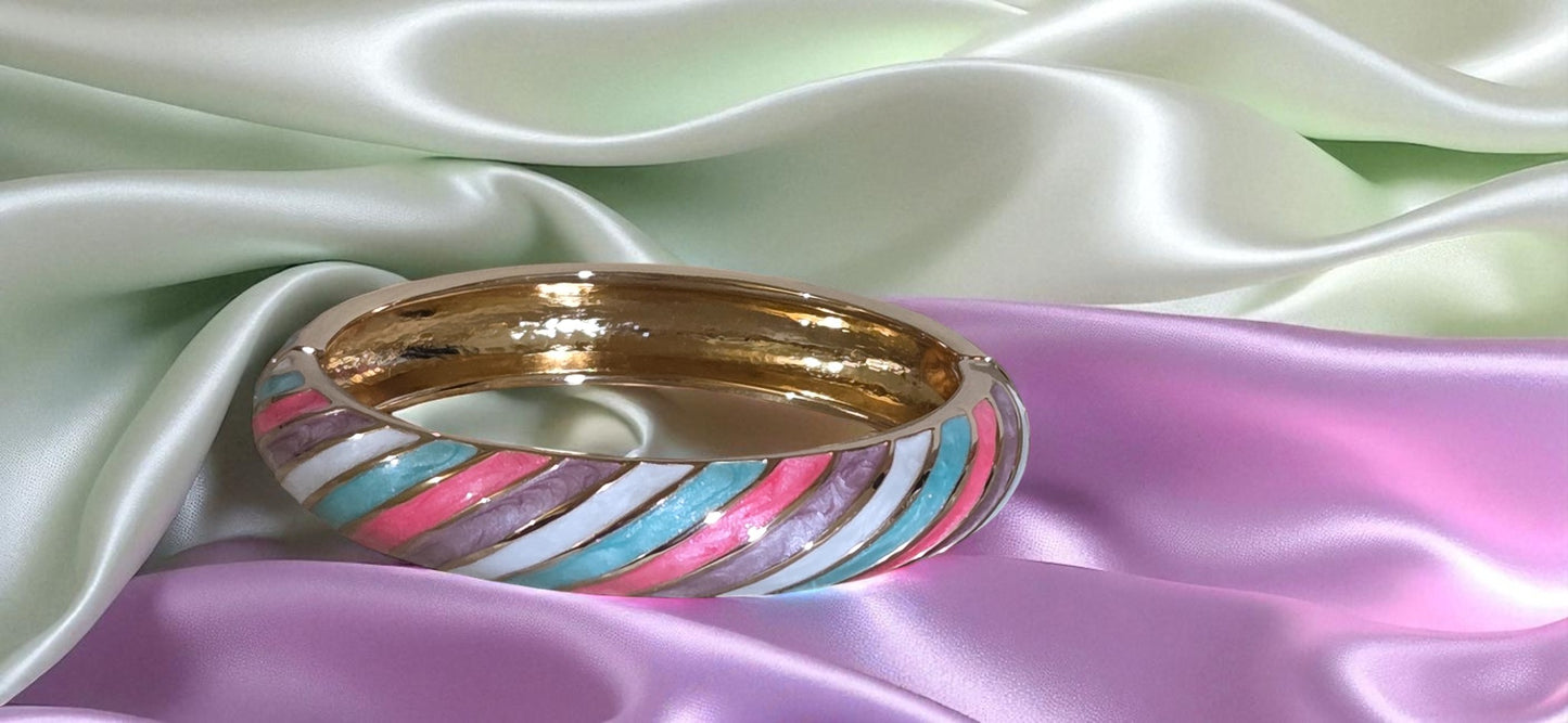 Candy Swirl Enamel Bangle