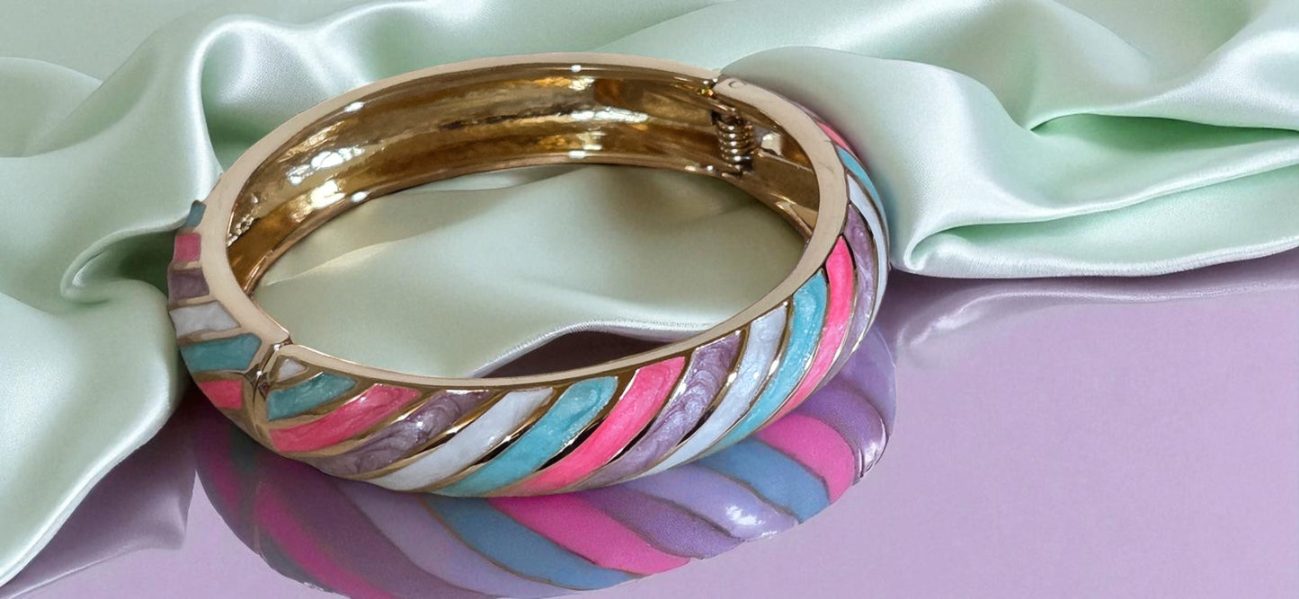 Candy Swirl Enamel Bangle