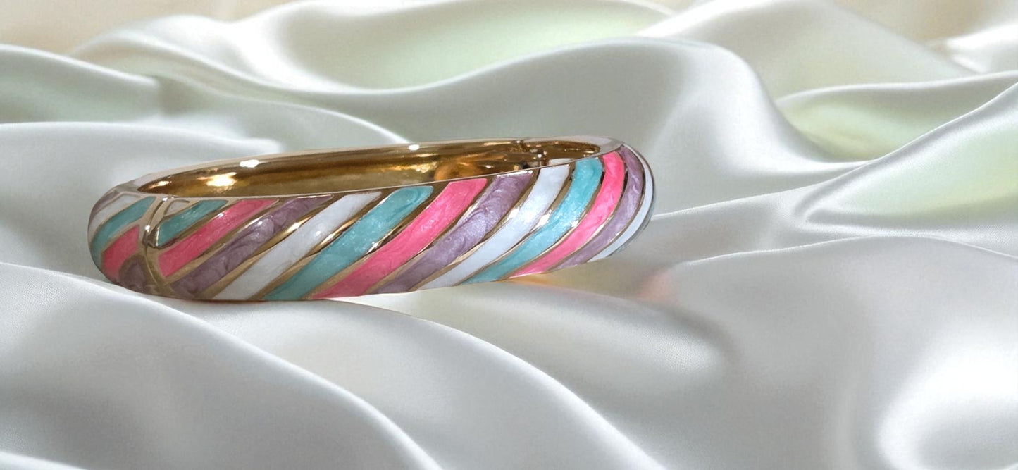 Candy Swirl Enamel Bangle