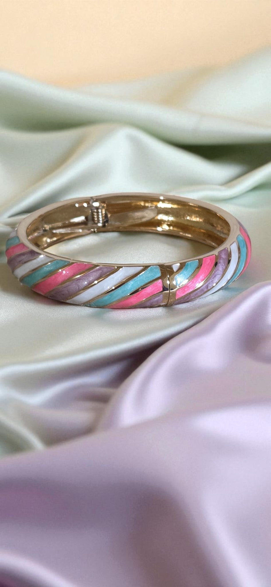 Candy Swirl Enamel Bangle