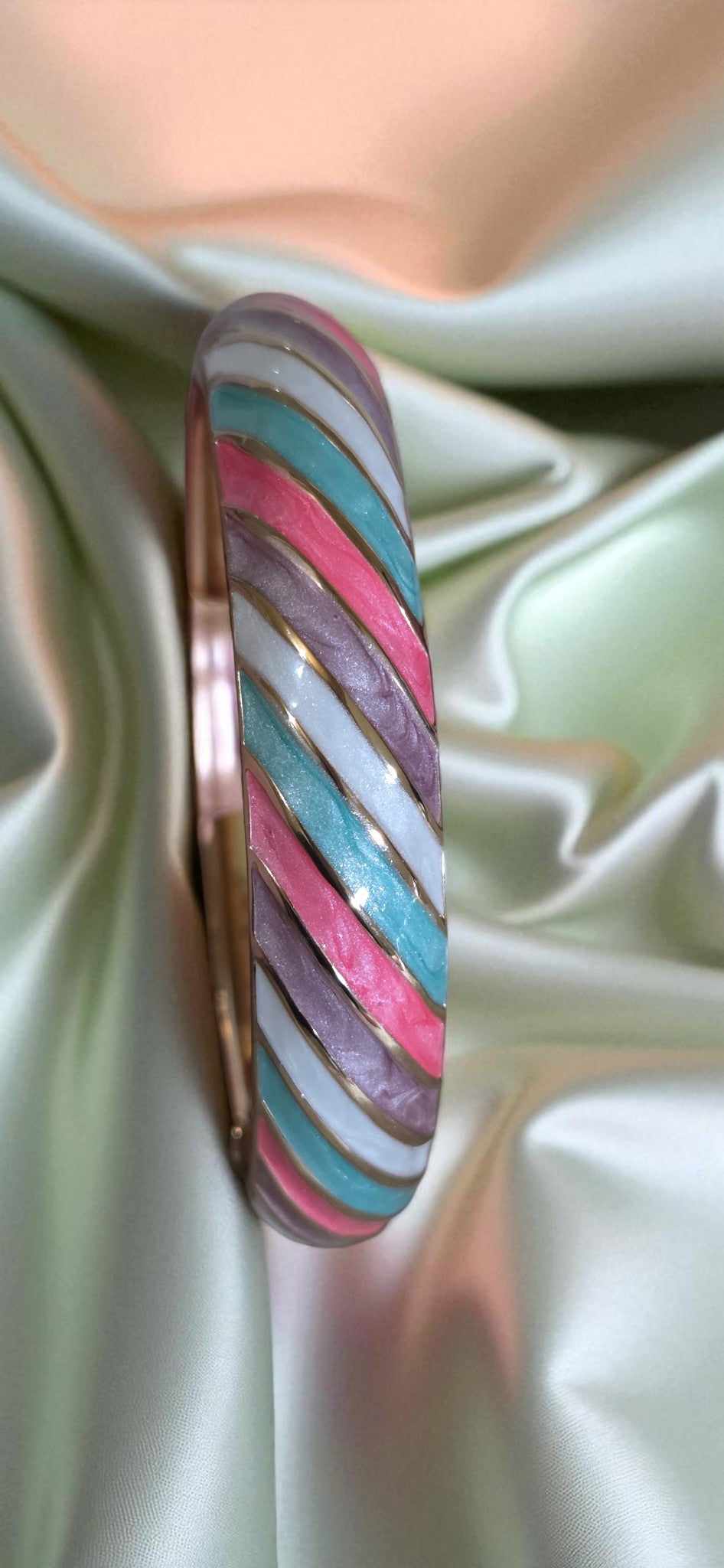 Candy Swirl Enamel Bangle