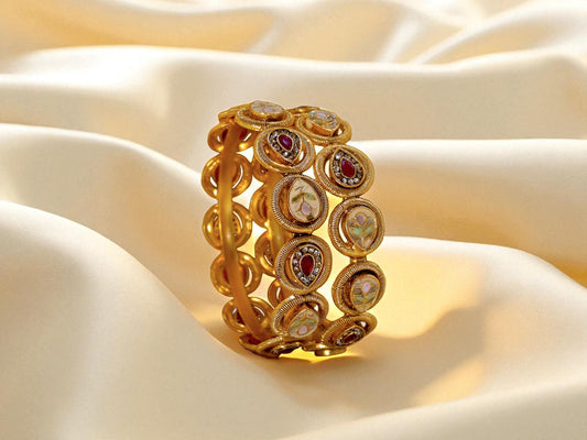 Antique Meenakari Charm Bangles