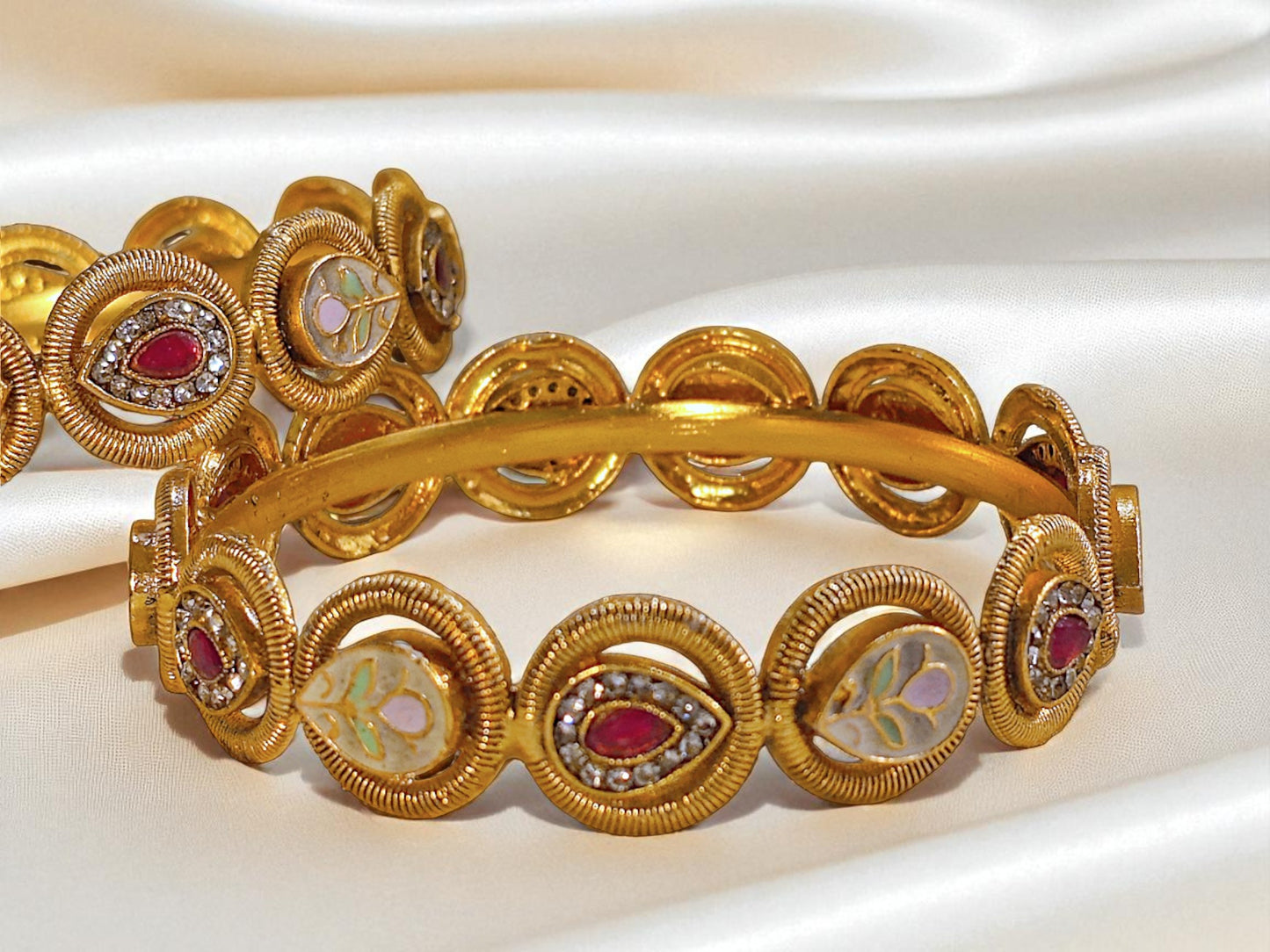 Antique Meenakari Charm Bangles