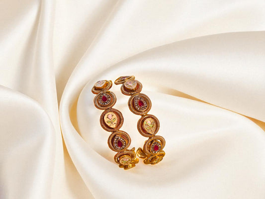 Antique Meenakari Charm Bangles