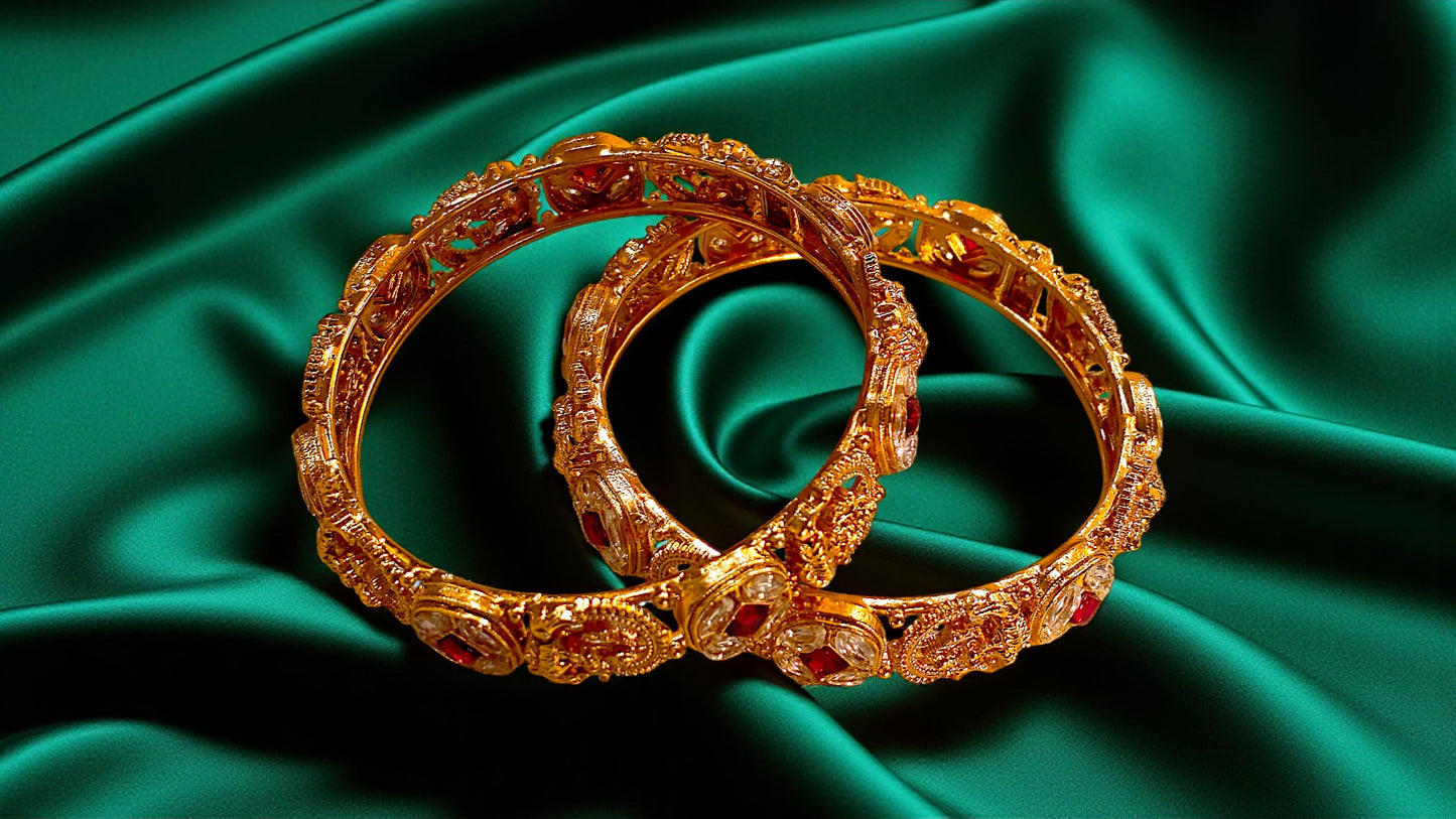 Lakshmi Ruby Temple Bangles