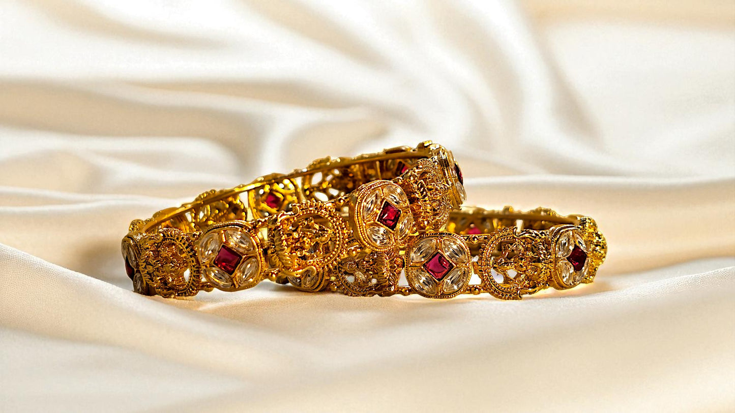 Lakshmi Ruby Temple Bangles
