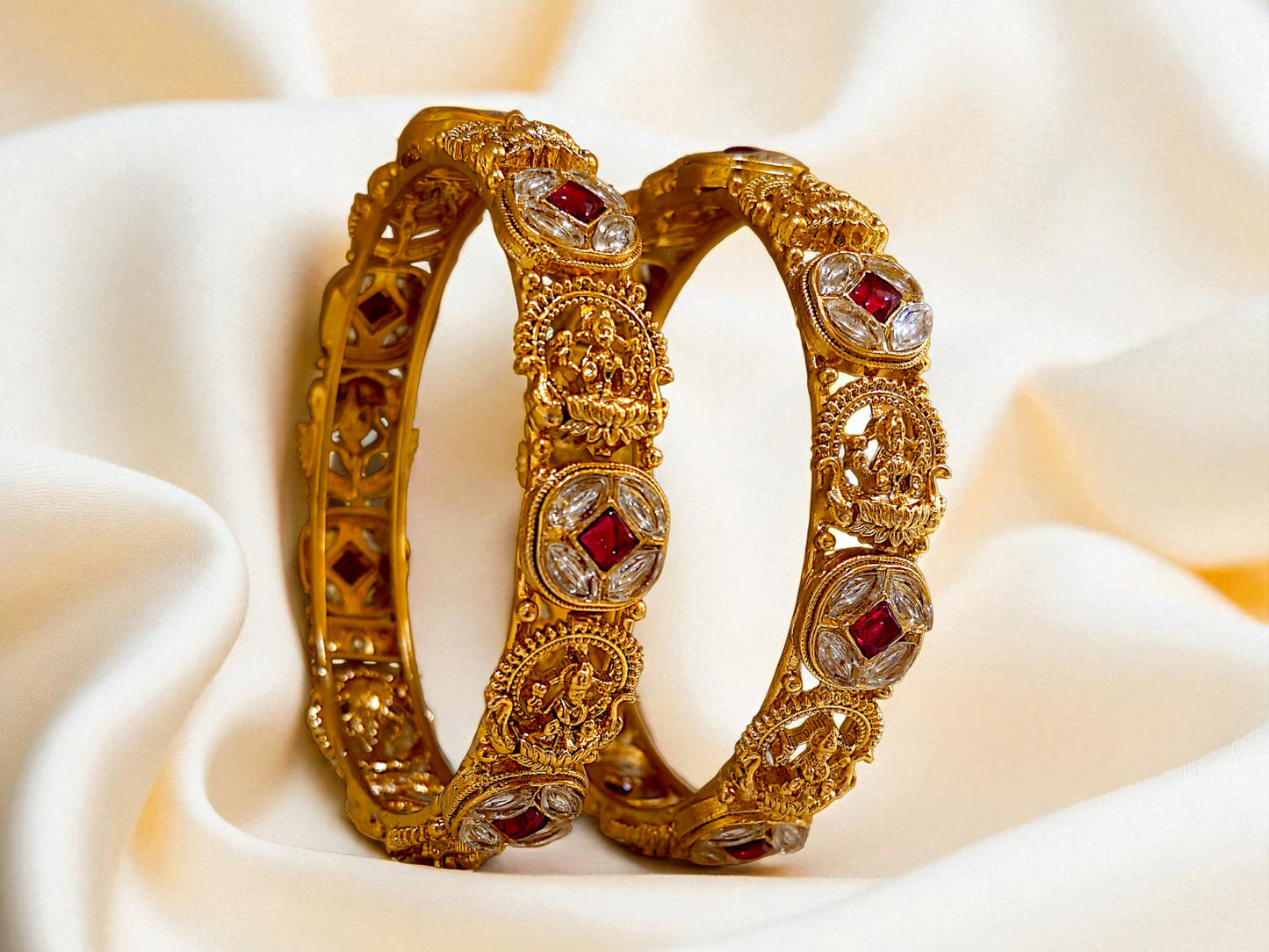 Lakshmi Ruby Temple Bangles