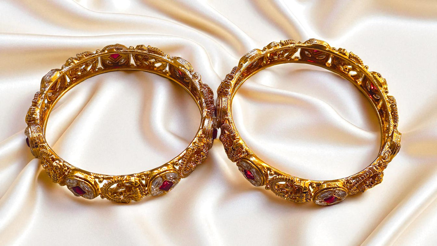 Lakshmi Ruby Temple Bangles