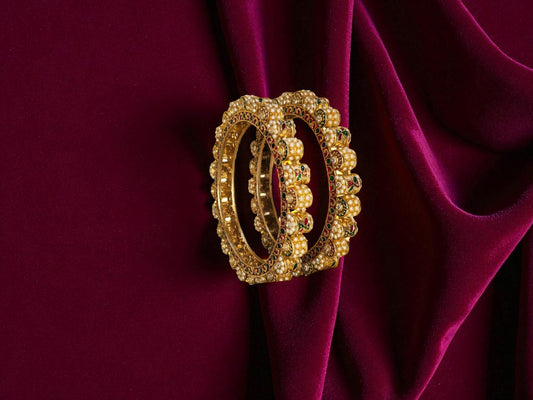 Maharani Pearl Kundan Bangles