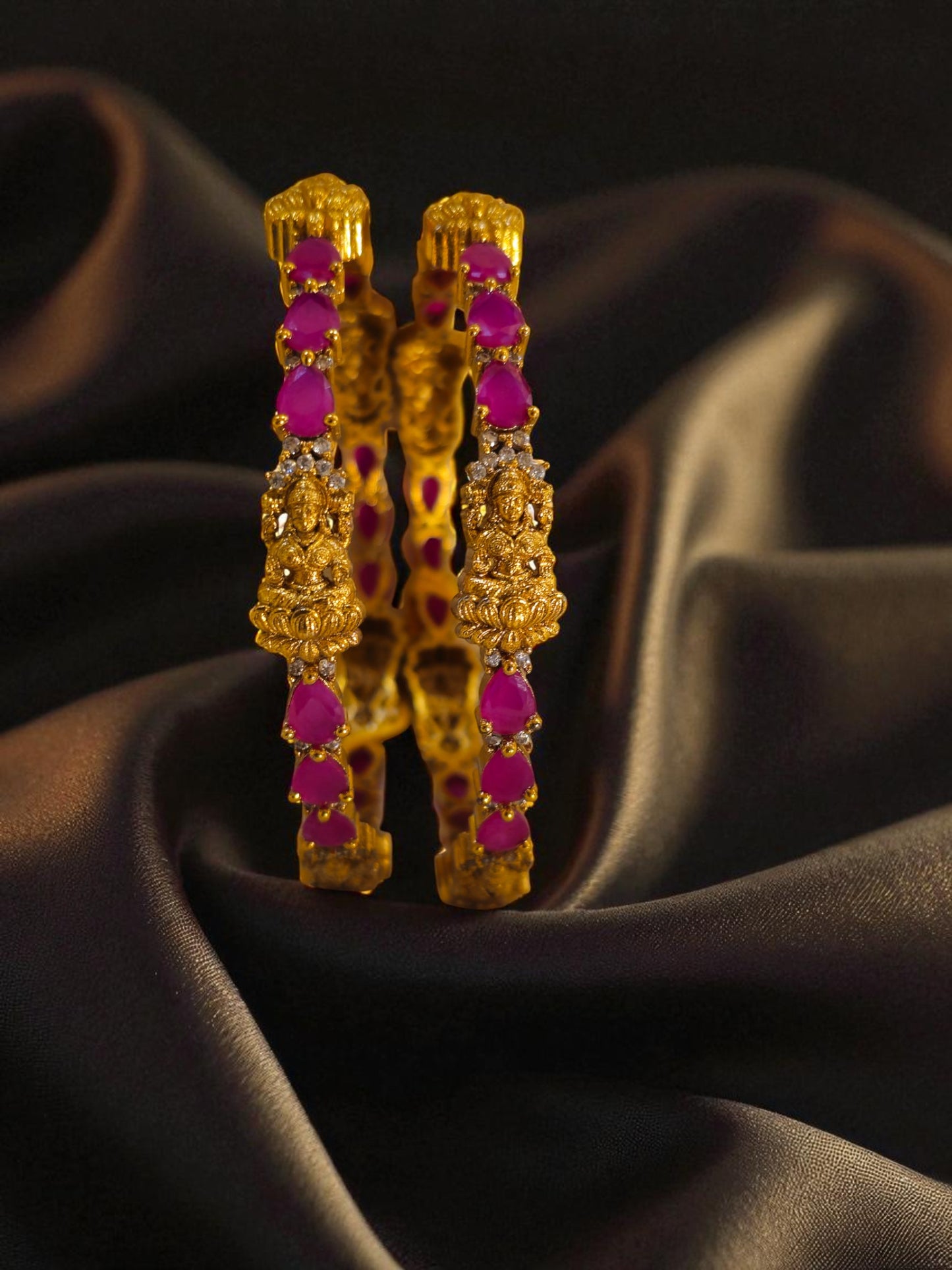 Lakshmi Temple Ruby Bangles